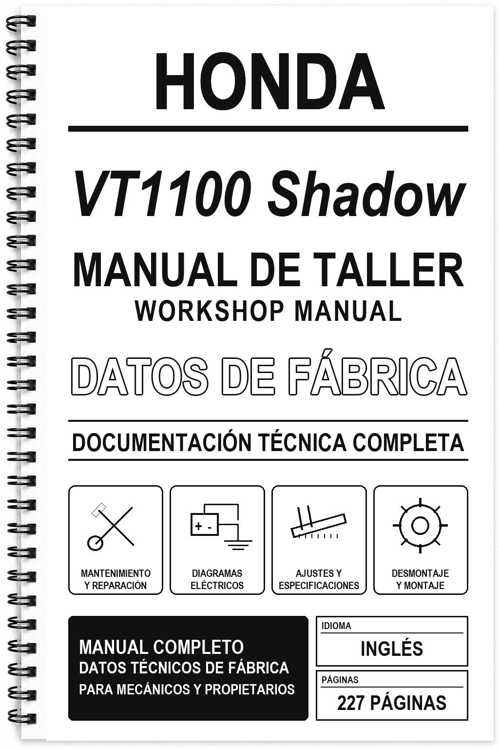 Manual de Taller Honda VT1100 Shadow (Inglés)