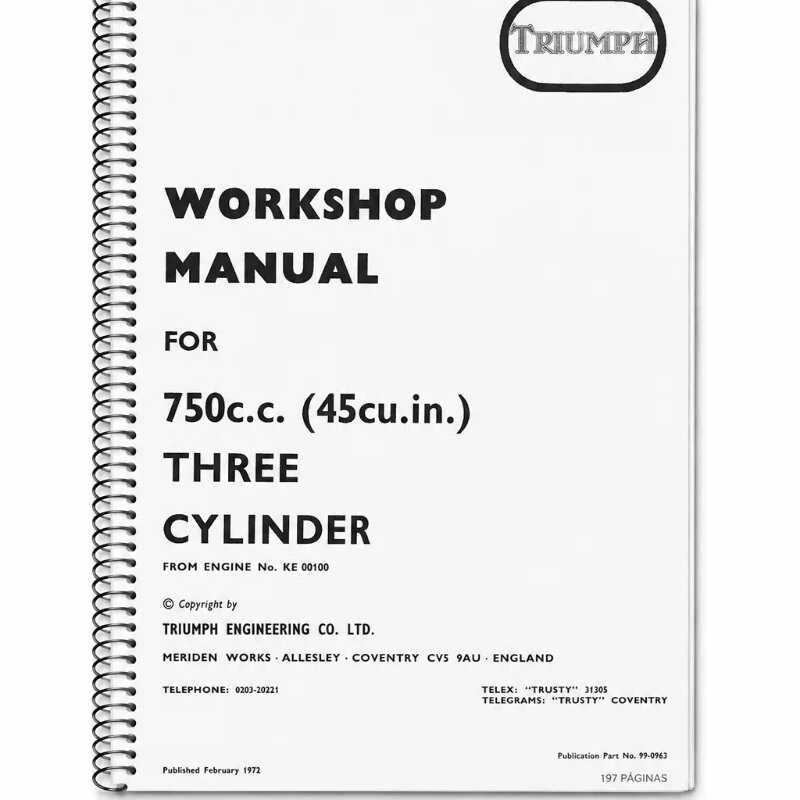 Manual de Taller Triumph AMERICA 1976