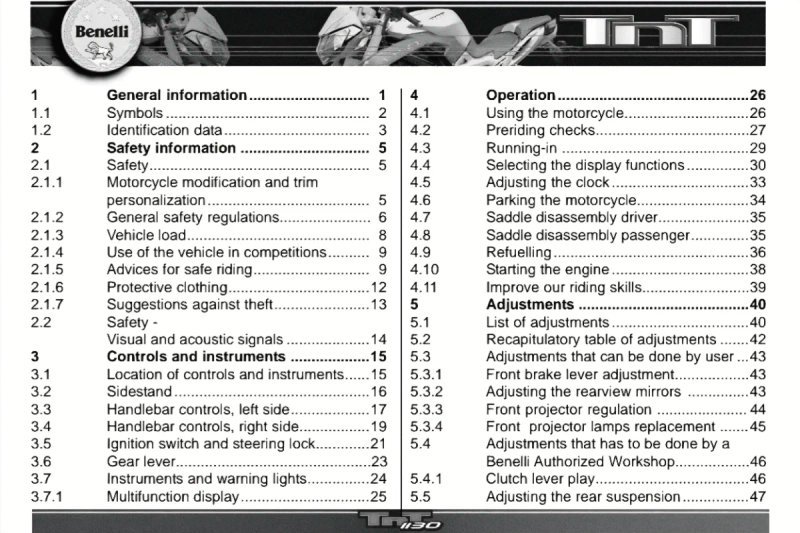 Manual de Taller Benelli TnT - Imagen 2