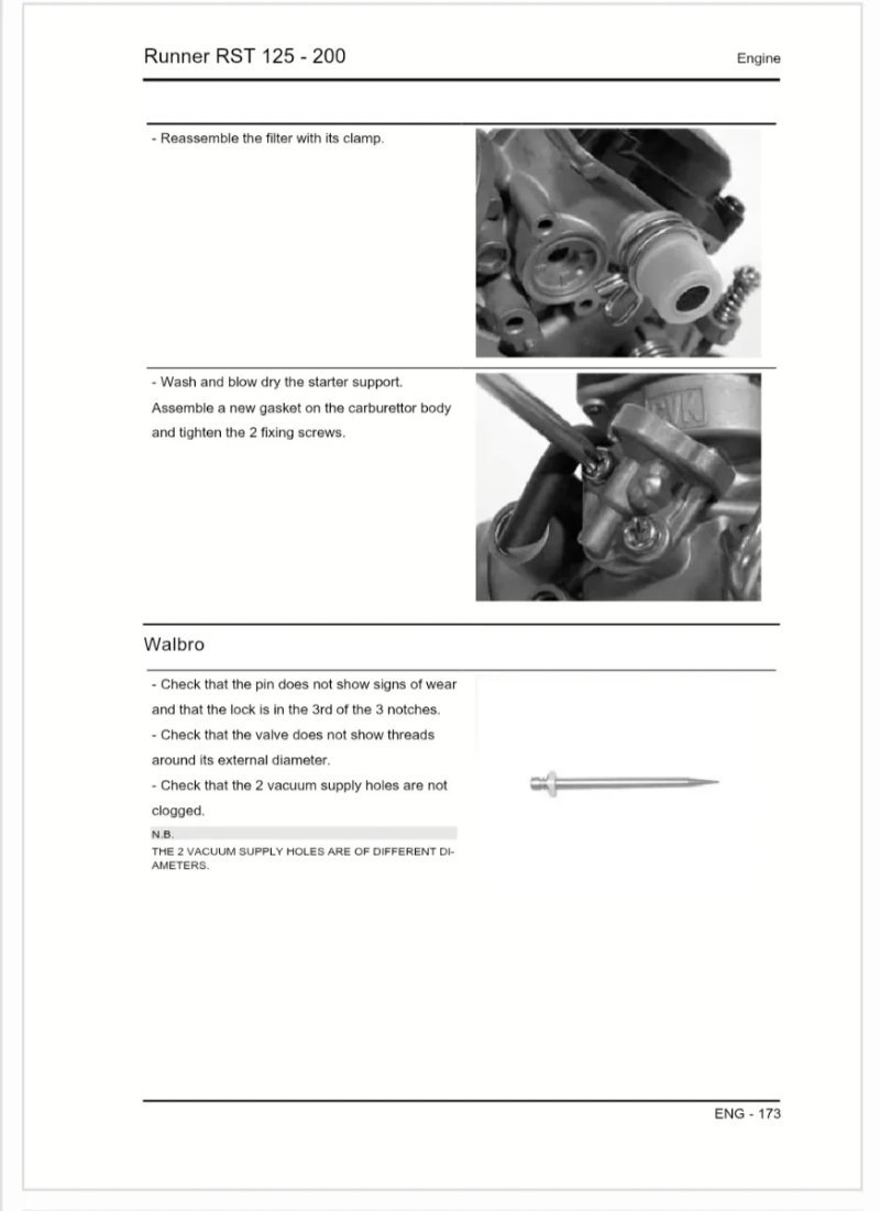 Manual de Taller Gilera Runner RST 125 / 200 - Imagen 3