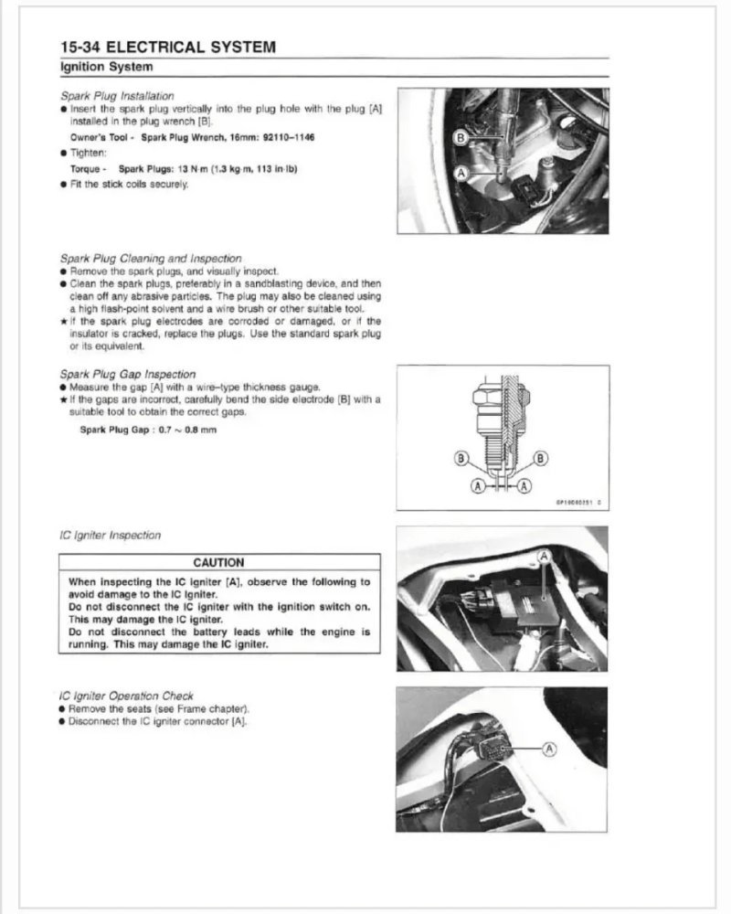 Manual de Taller Kawasaki Ninja ZX-9R 2000-2001 - Imagen 3