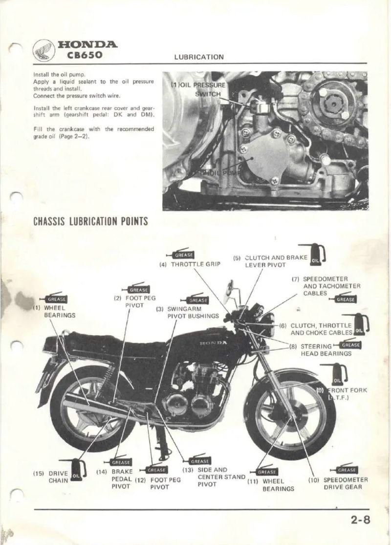 Manual de Taller Honda CB650 RC03 1980 - Imagen 3