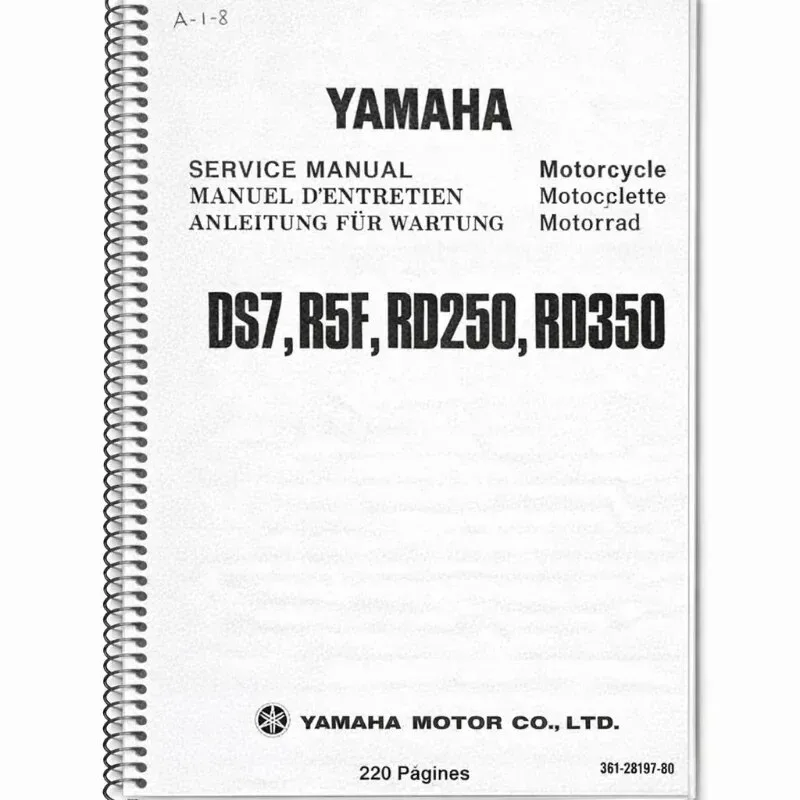 Manual de Taller Yamaha DS7,R5F, RD250,RD350 1973-1977