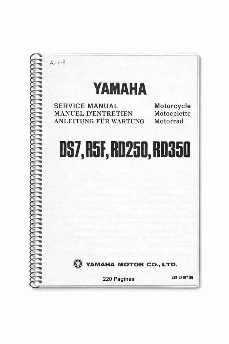 Manual de Taller Yamaha DS7,R5F, RD250,RD350 1973-1977