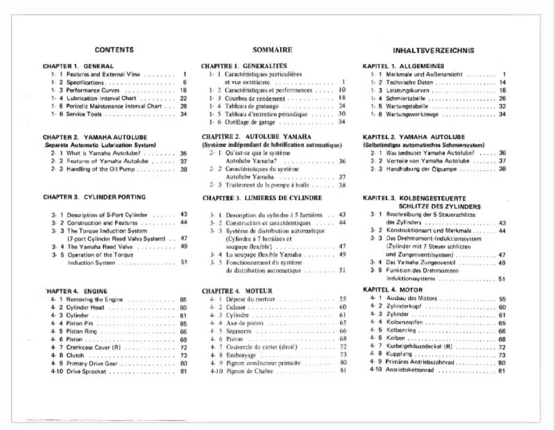 Manual de Taller Yamaha DS7,R5F, RD250,RD350 1973-1977 - Imagen 2
