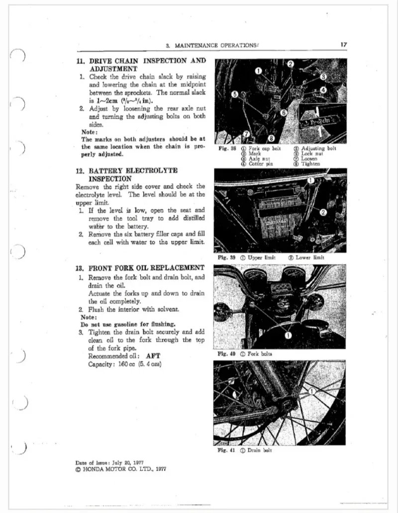 Manual de Taller Honda CB500-550 1977 - Imagen 3