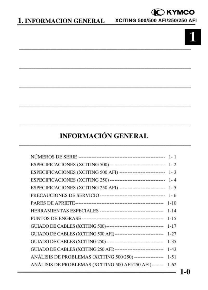 Manual de Taller Kymco XCITING 500 2007 - Imagen 2