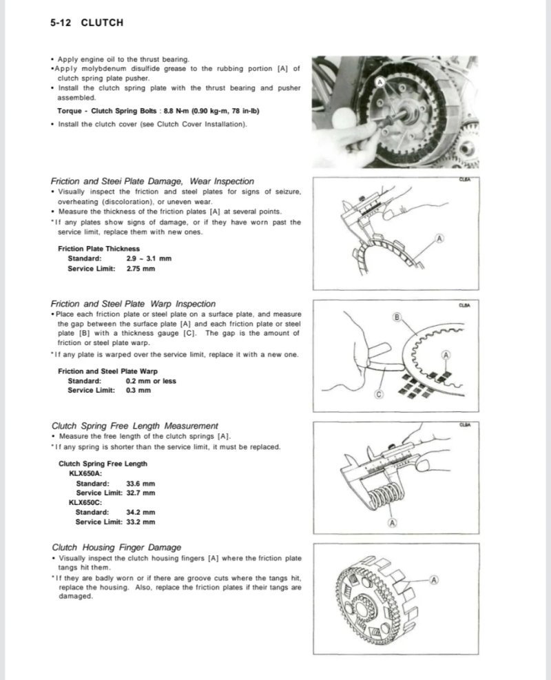 Manual de Taller Kawasaki KLX 650 y 650R 1993 - Imagen 3