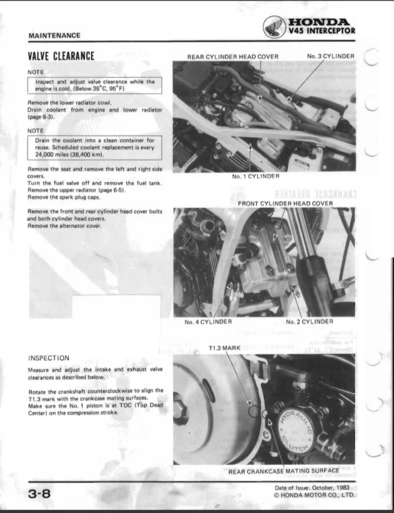 Manual de Taller Honda VF700F/VF750F Interceptor 1983 - Imagen 3