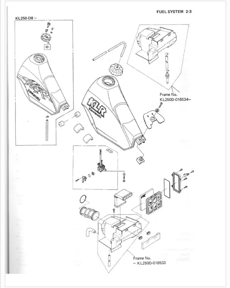 Manual de Taller Kawasaki KLR250 - Imagen 3