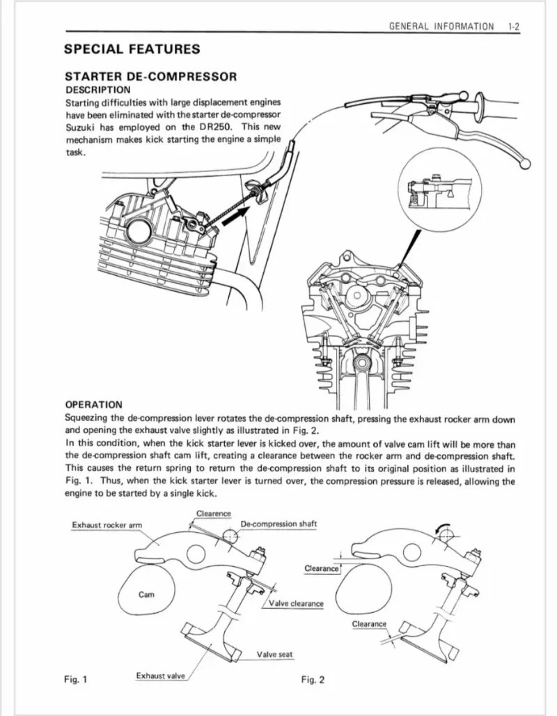 Manual de Taller Suzuki DR250/SP250 (1982–1985) - Imagen 3