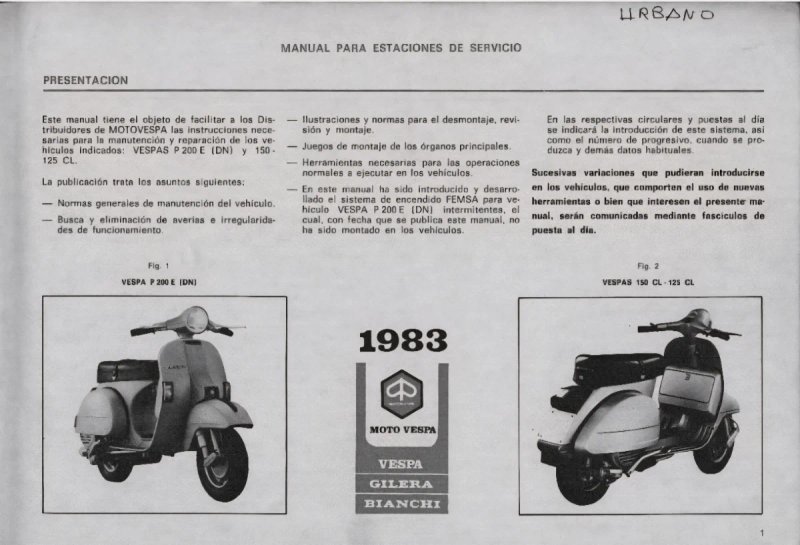 Manual de Taller Vespa PRIMAVERA 1985 - Imagen 2