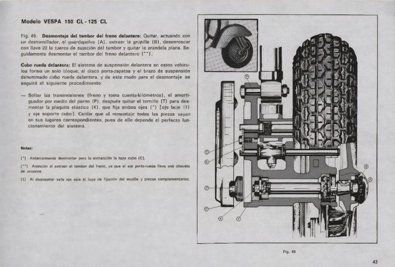 Manual de Taller Vespa PRIMAVERA 1985 - Imagen 3
