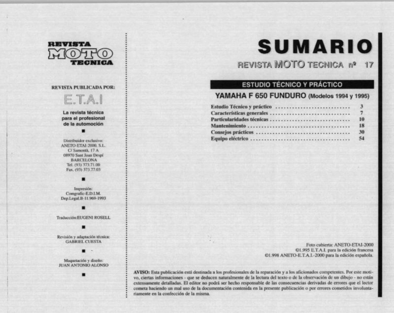 Manual de Taller BMW F 650 F 1994-1995 - Imagen 2