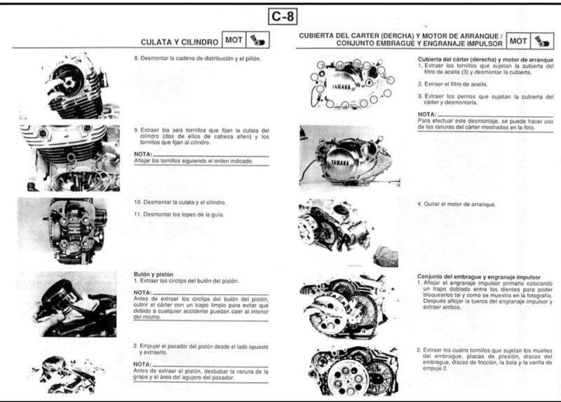 Manual de Taller Yamaha SR250 1996 - Imagen 3