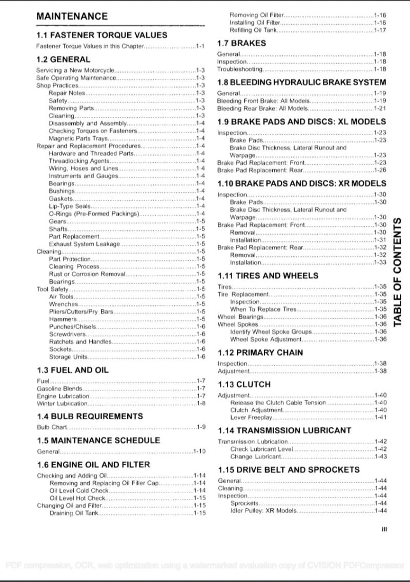 Manual de Taller Harley-Davidson Sportster 2010 (en inglés) - Imagen 2