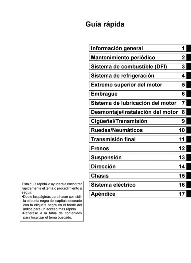 Manual de Taller Kawasaki Ninja 300 ABS 2012 - Imagen 2