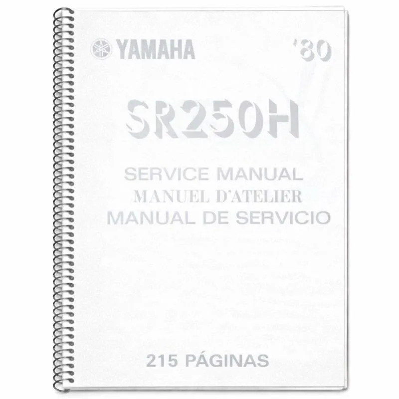 Manual de Taller Yamaha SR250H 1980