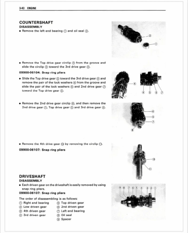 Manual de Taller Suzuki GSX1100F 1989-1992, 1994 - Imagen 3