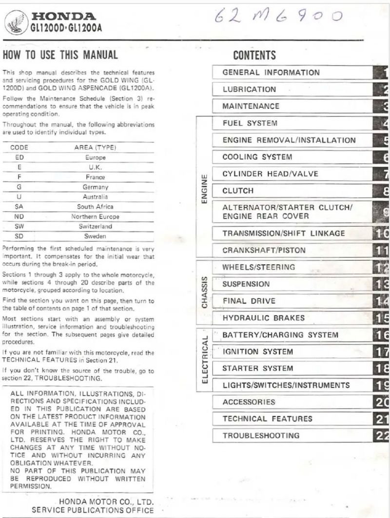 Manual de Taller Honda Gold Wing GL1200 - Imagen 2