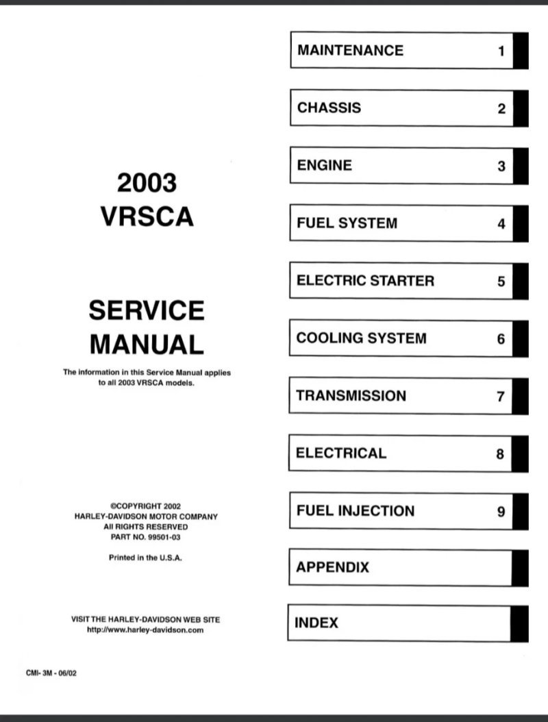 Manual de Taller Harley-Davidson VRSCA 2003 - Imagen 2