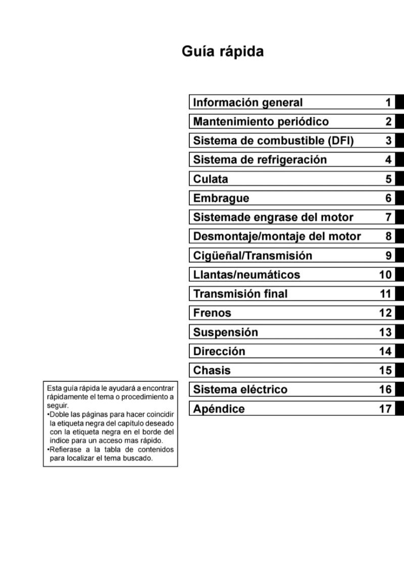 Manual de taller Kawasaki ZX–10R 2008 - Imagen 2