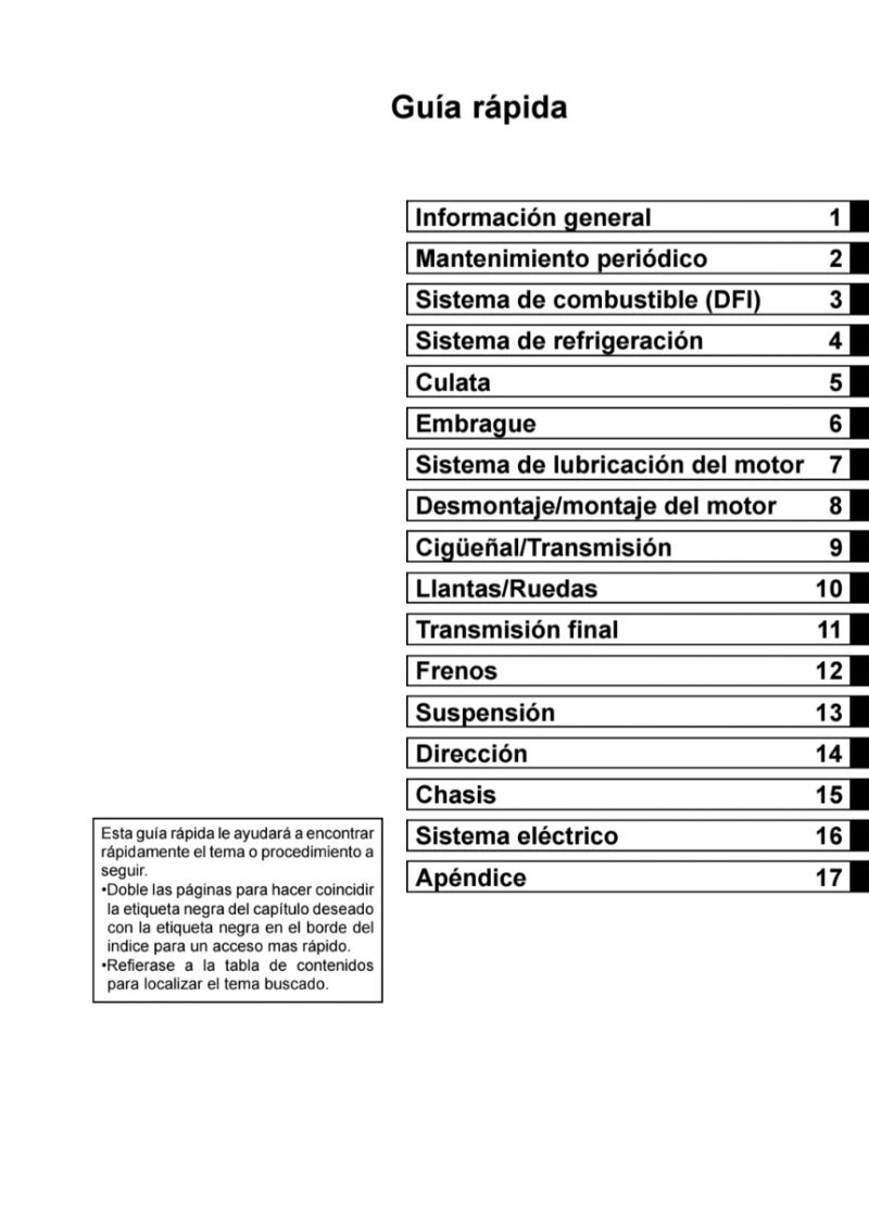 Manual de Taller Kawasaki Z750 2007 - Imagen 2