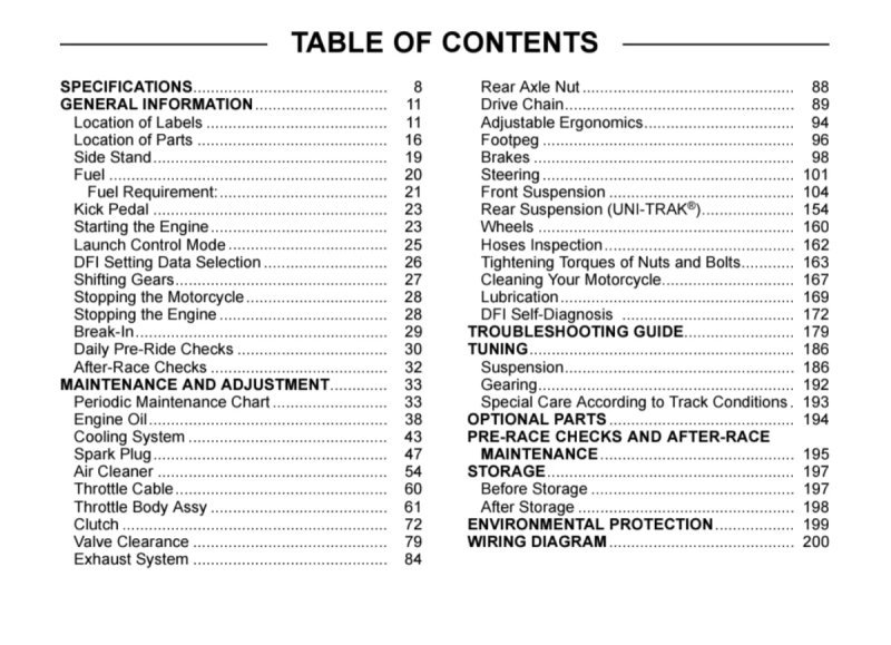 Manual de Taller Kawasaki KX 2015 - Imagen 2