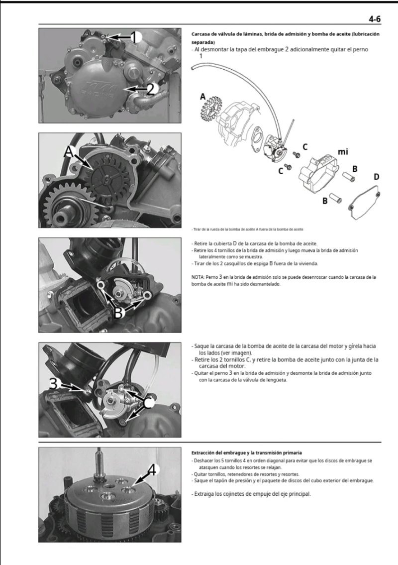 Manual de Taller Reparación KTM 125-200 1999-2008 - Imagen 3