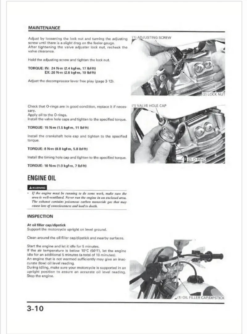 Manual de Taller Honda XR250R 1996 - Imagen 3