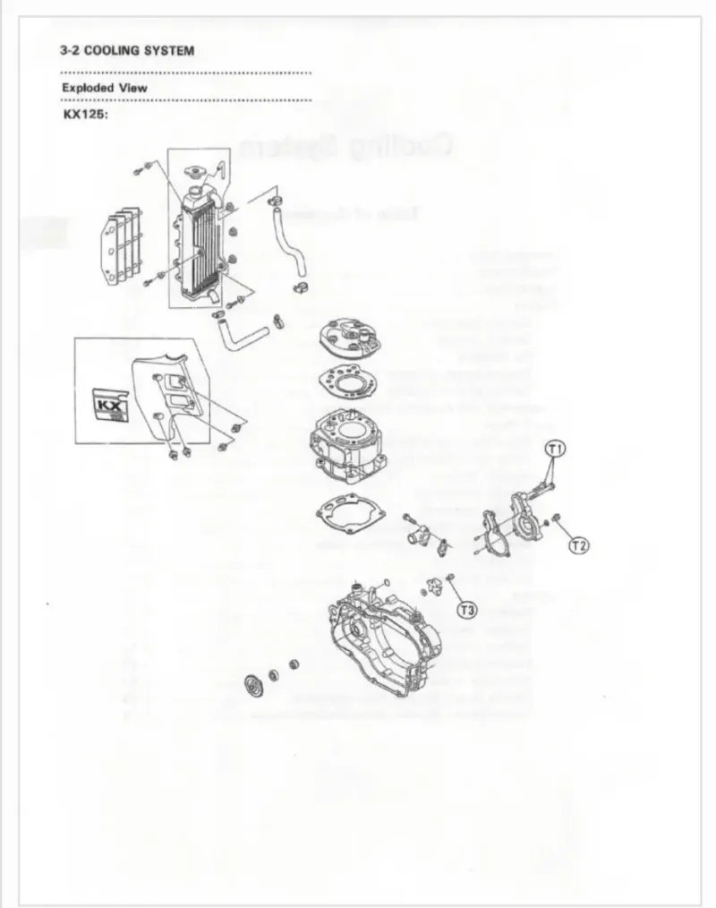Manual de Taller Kawasaki KX125 KX250 KX500 - Imagen 3