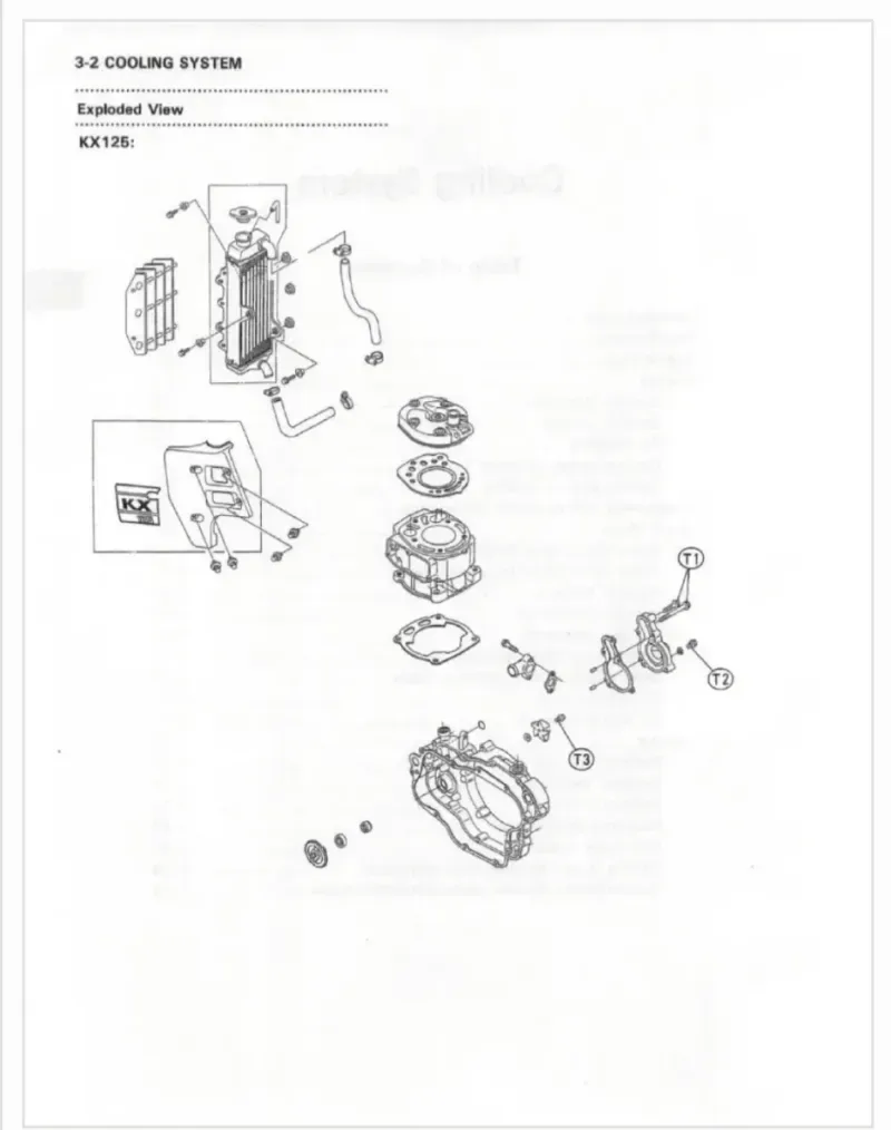 Manual de Taller Kawasaki KX125 KX250 KX500 - Imagen 3