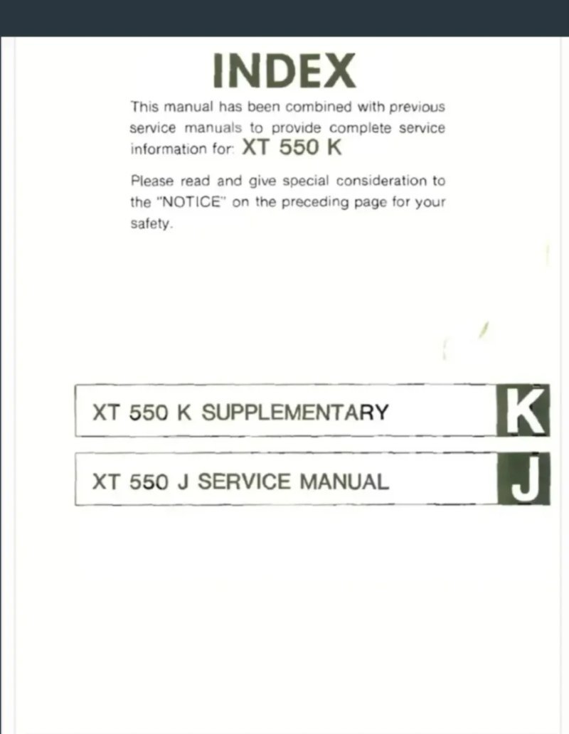 Manual de Taller Yamaha XT550J - Imagen 2