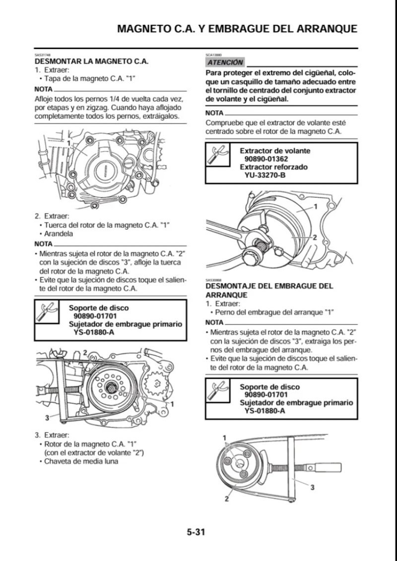 Manual de Taller Yamaha T110C 2017 - Imagen 3