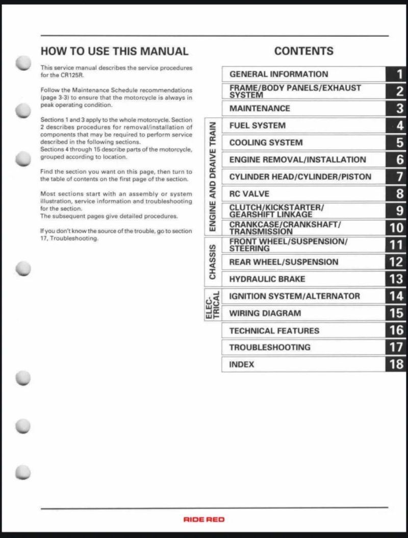 Manual de Taller Honda CR125R 2000-2003 - Imagen 2