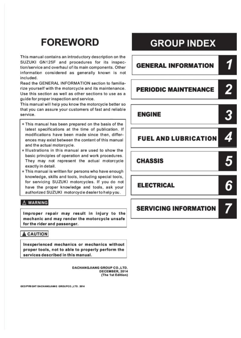 Manual de Taller Suzuki GN125F 2014 - Imagen 2