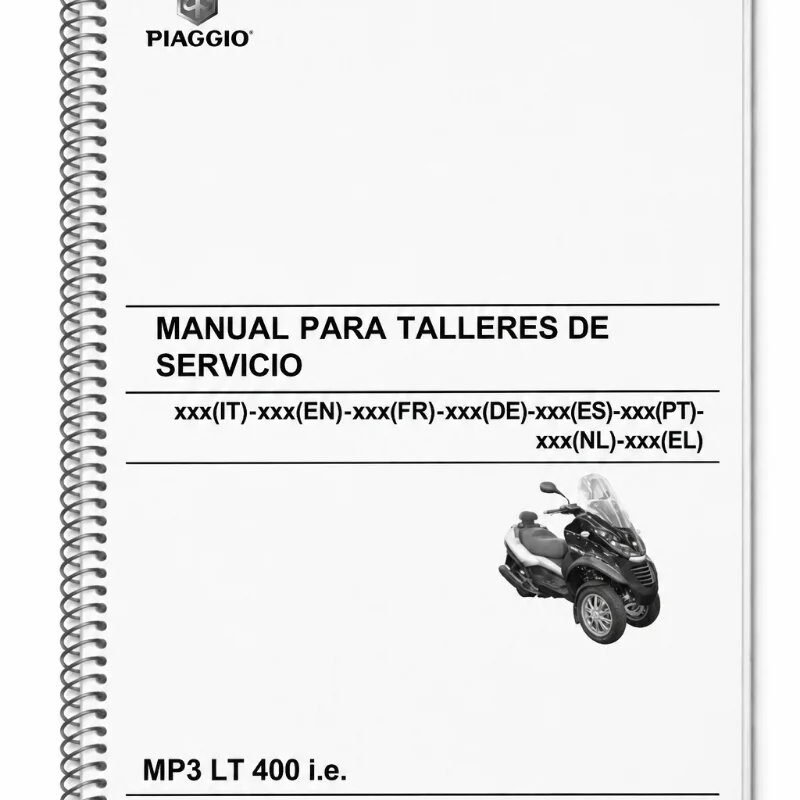 Manual Taller Piaggio MP3 LT 400 i.e. 2008