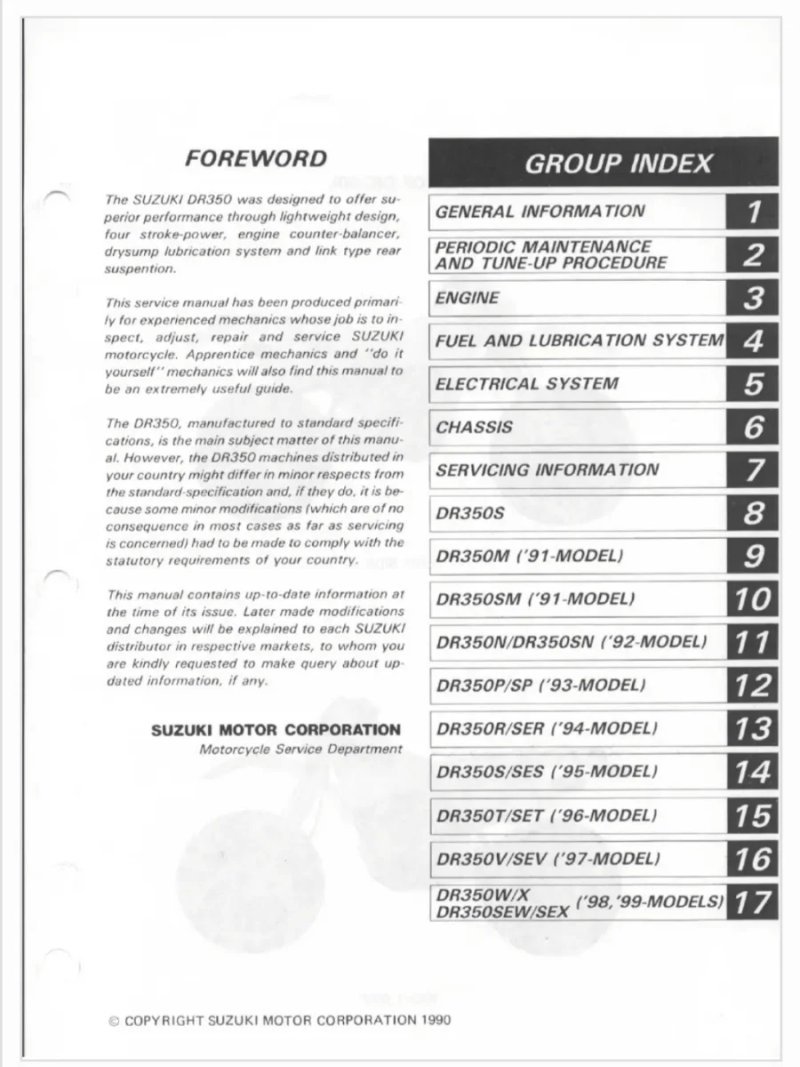 Manual de Taller Suzuki DR350R DR350S - Imagen 2