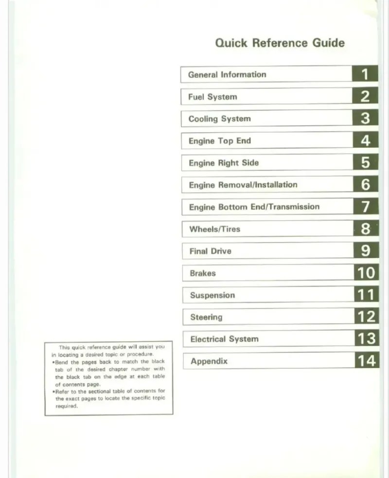 Manual de Taller Kawasaki KDX200 (Inglés) - Imagen 2