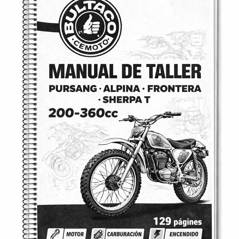 Manual Taller Bultaco Pursang, Alpina, Frontera