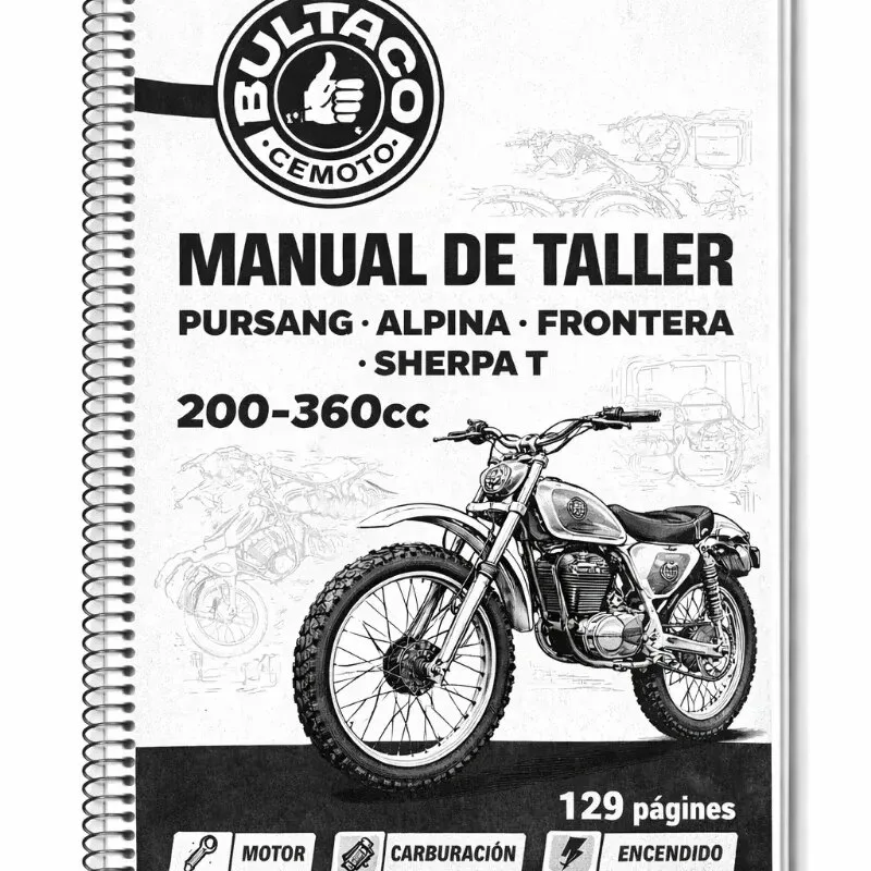 Manual de Taller Bultaco Pursang, Alpina, Frontera