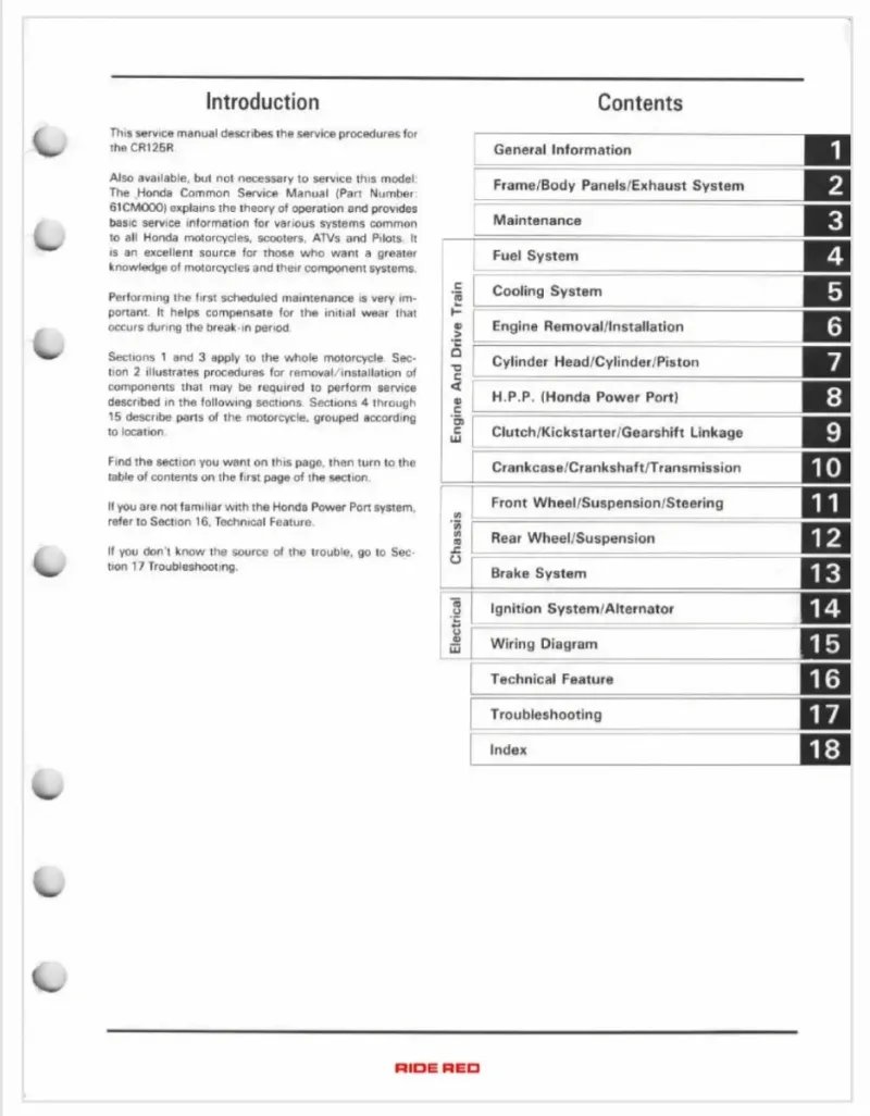 Manual de Taller Honda CR125R 92-97 - Imagen 2