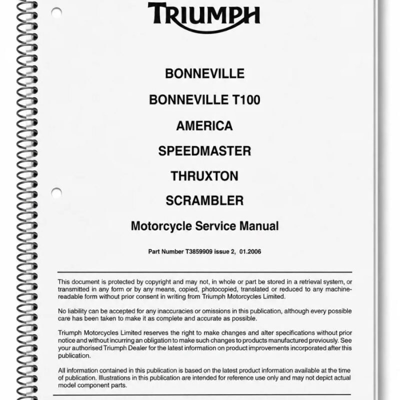 Manual de Taller Triumph THRUXTON 2006