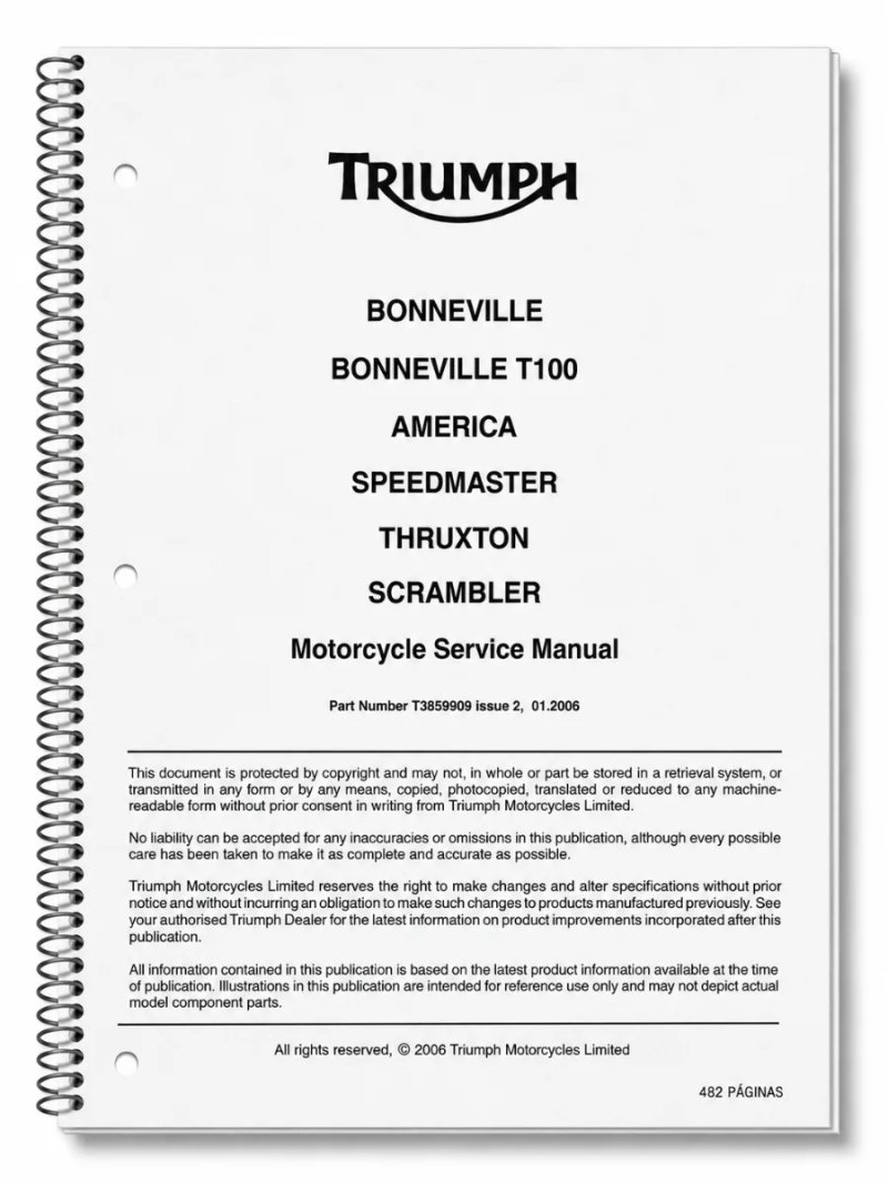 Manual de Taller Triumph THRUXTON 2006