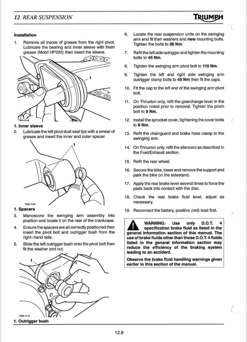 Manual de Taller Triumph THRUXTON 2006 - Imagen 3