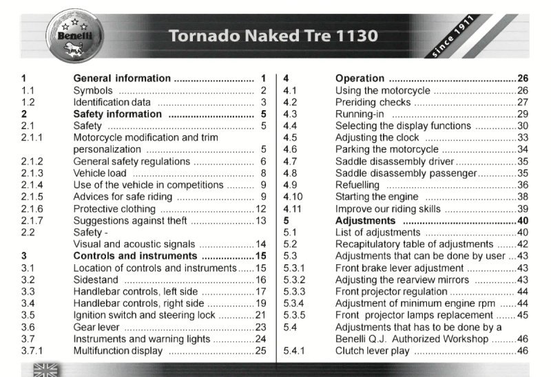 Manual de Taller Benelli Tornado Naked Tre 1130 - Imagen 2