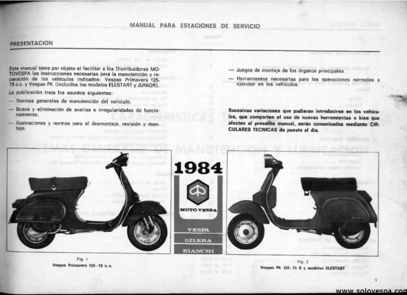 Manual de Taller Vespa PK 1998 - Imagen 3