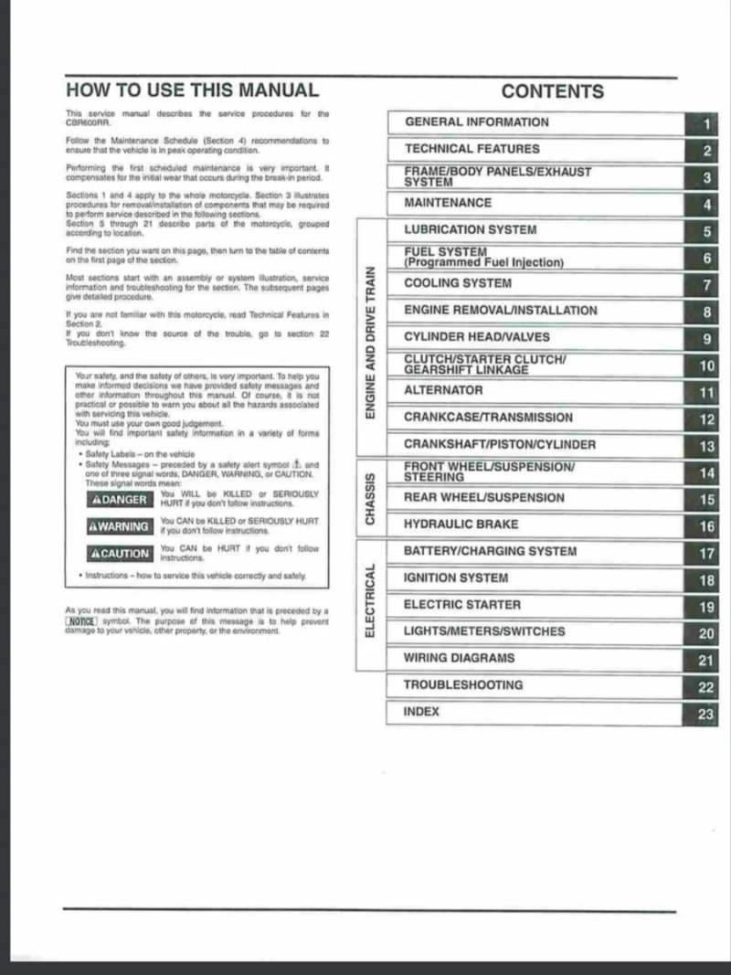 Manual de Taller Honda CBR600RR 2003-2006 - Imagen 2