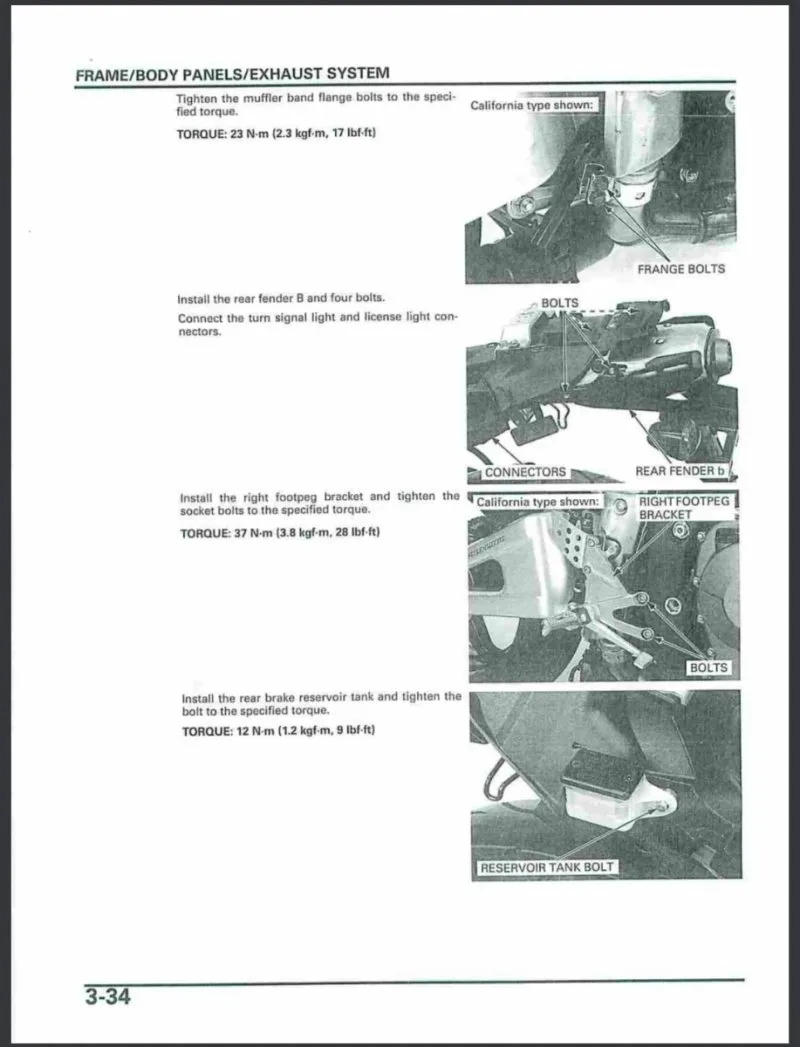 Manual de Taller Honda CBR600RR 2003-2006 - Imagen 3