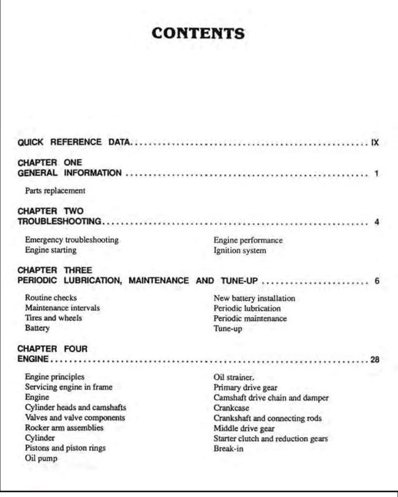 Manual de Taller Yamaha XV 535 Virago 1996 - Imagen 2
